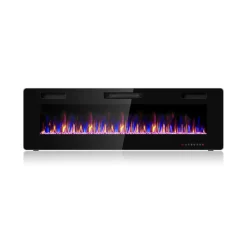 Ontel Products 60'' Ultra-Thin Recessed/Wall-Mounted Electric Fireplace